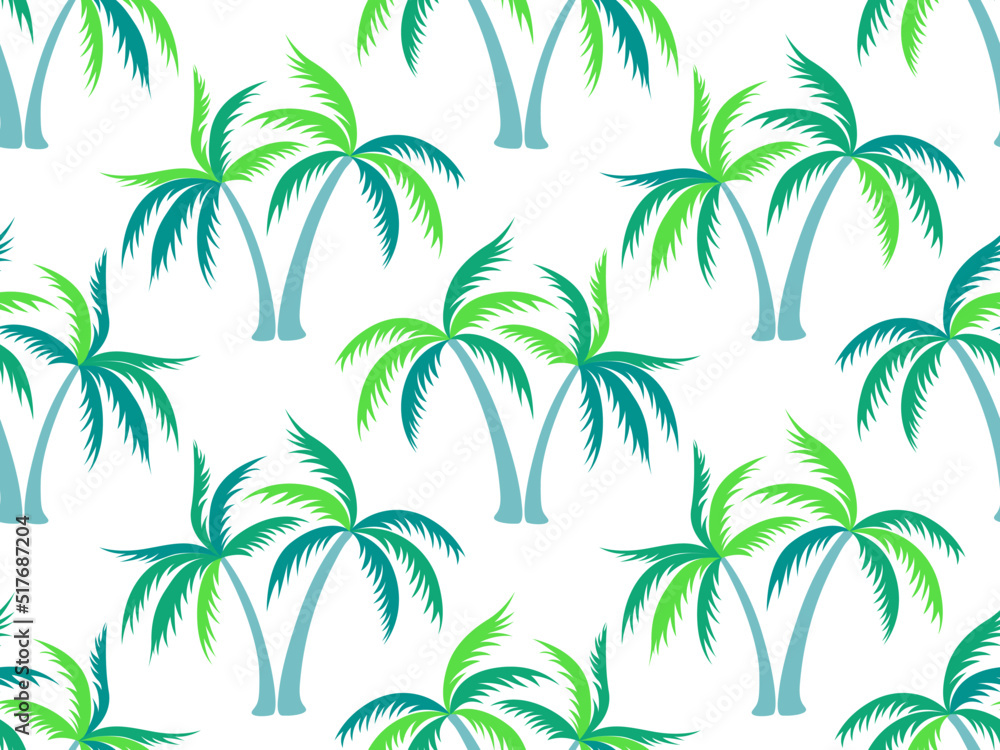 Palm tree minimal seamless pattern vector design.