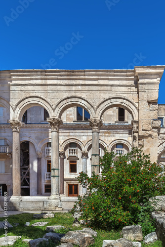 Colonnade of the peristyle square, Split, Croatia