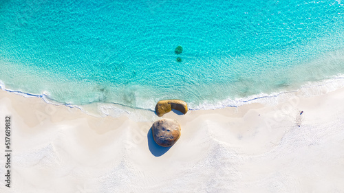 Beautiful aerial image of little beach, Albany, Western Australia	