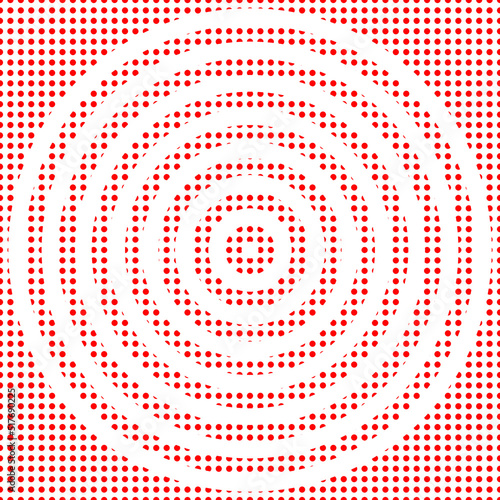 Surface pattern with symmetric geometric ornament. Round spots texture. Circles abstract background. Polka dot motif. For digital paper, textile print, web design. Vector art illustration