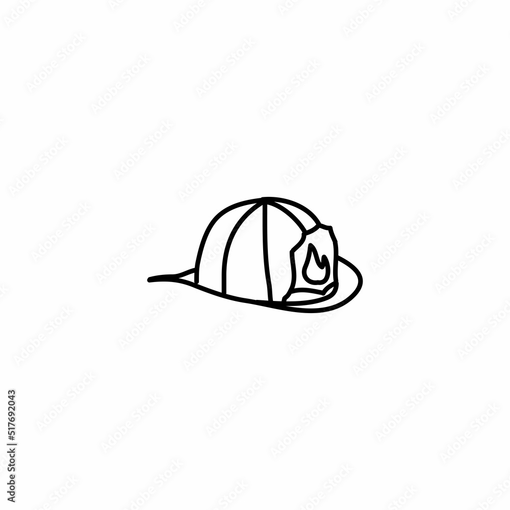 Hand drawn Fire fighter Helmet icon, simple doodle icon Hand drawn Fire fighter Helmet icon, simple doodle icon