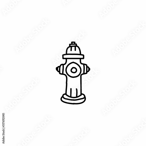 Hand drawn Hydrant icon, simple doodle icon