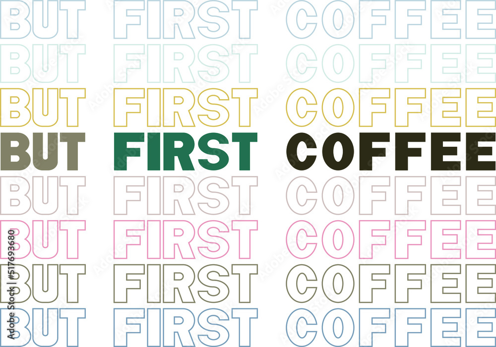 Vector of the typography for coffee Vector of the typography for coffee