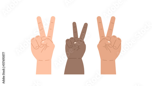 hand gestures. peace symbol. illustration concept design