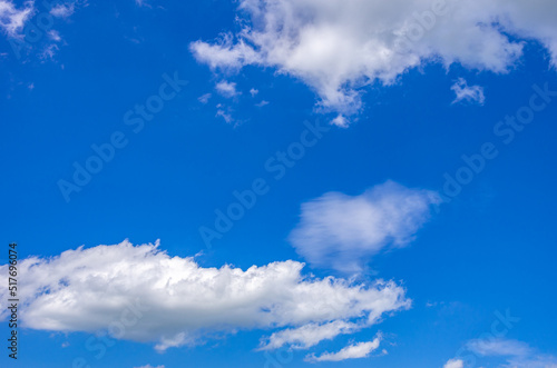 Fototapeta Naklejka Na Ścianę i Meble -  Background of cloud formations against a blue sky.