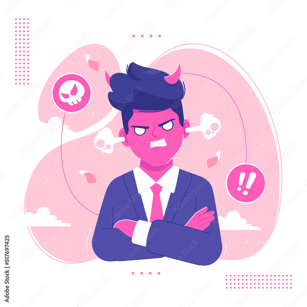 angry businessman character illustration design angry businessman character illustration design