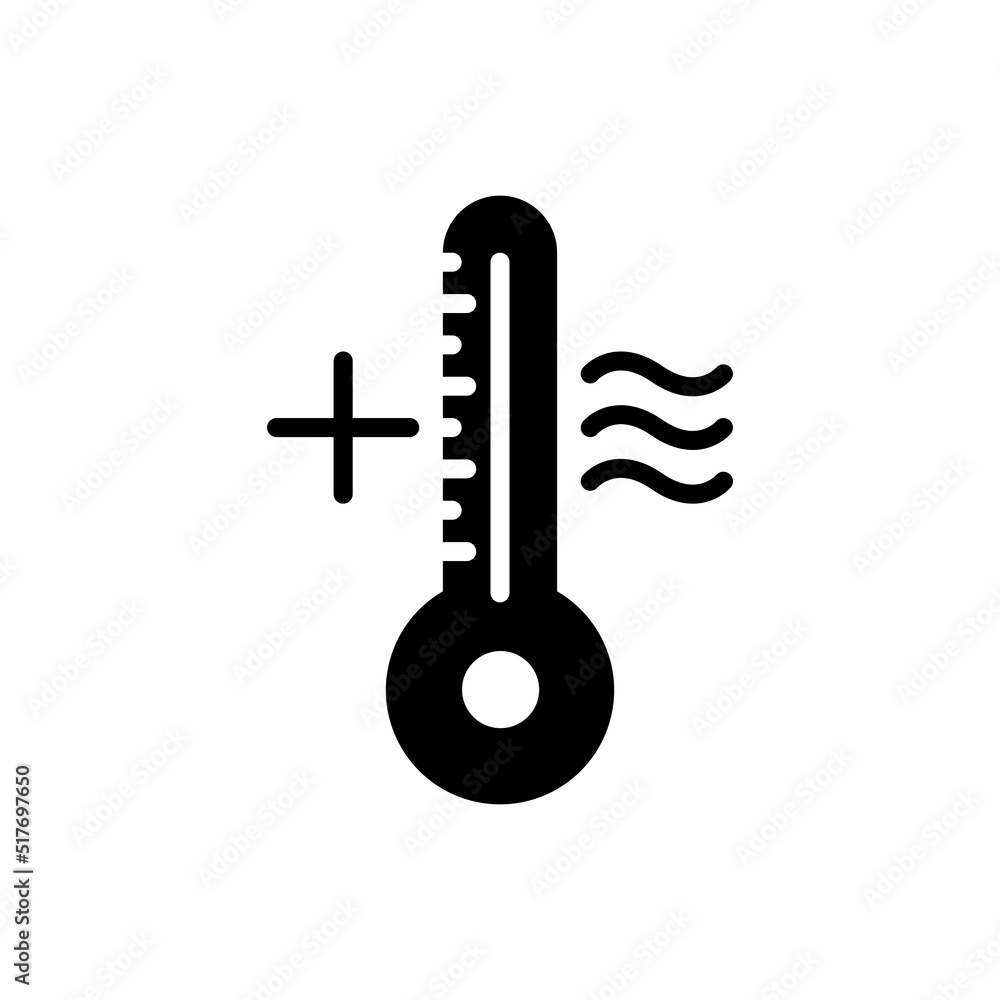 thermometer heat weather icon symbol isolated on white background. thermometer heat weather icon symbol isolated on white background.