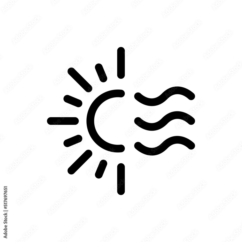 line icon waves weather design vector illustration. line icon waves weather design vector illustration.