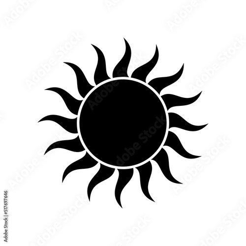 sun heat weather icon isolated on white background.