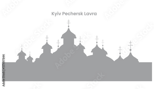 silhouette of the Kiev Lavra in Kiev
