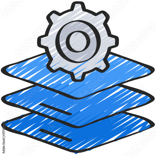 Layered Development Icon