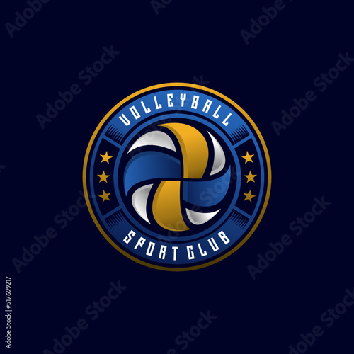 Volleyball logo vector design template