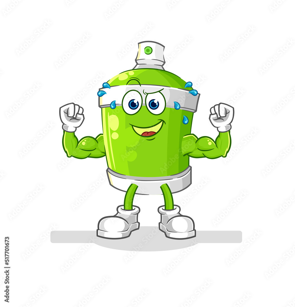 spray paint muscular cartoon. cartoon mascot vector spray paint muscular cartoon. cartoon mascot vector