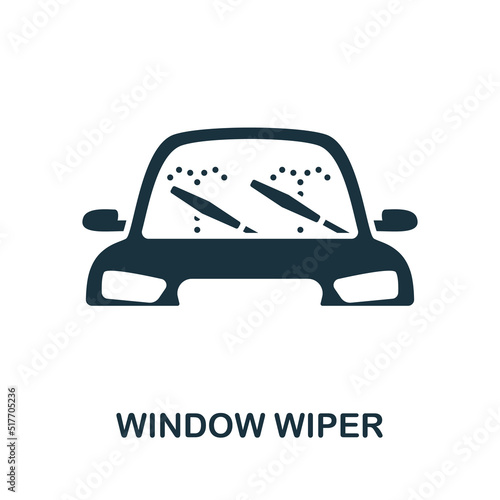 Window Wiper icon. Monochrome simple line Car Service icon for templates, web design and infographics