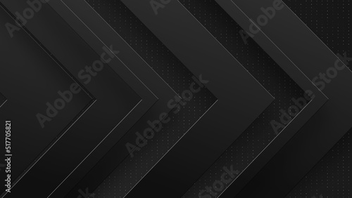 Abstract tech geometric black shapes seamless loop motion graphics elegant business presentation background.