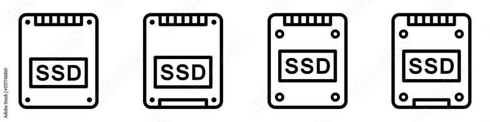 SSD devices icon, vector illustration SSD devices icon, vector illustration