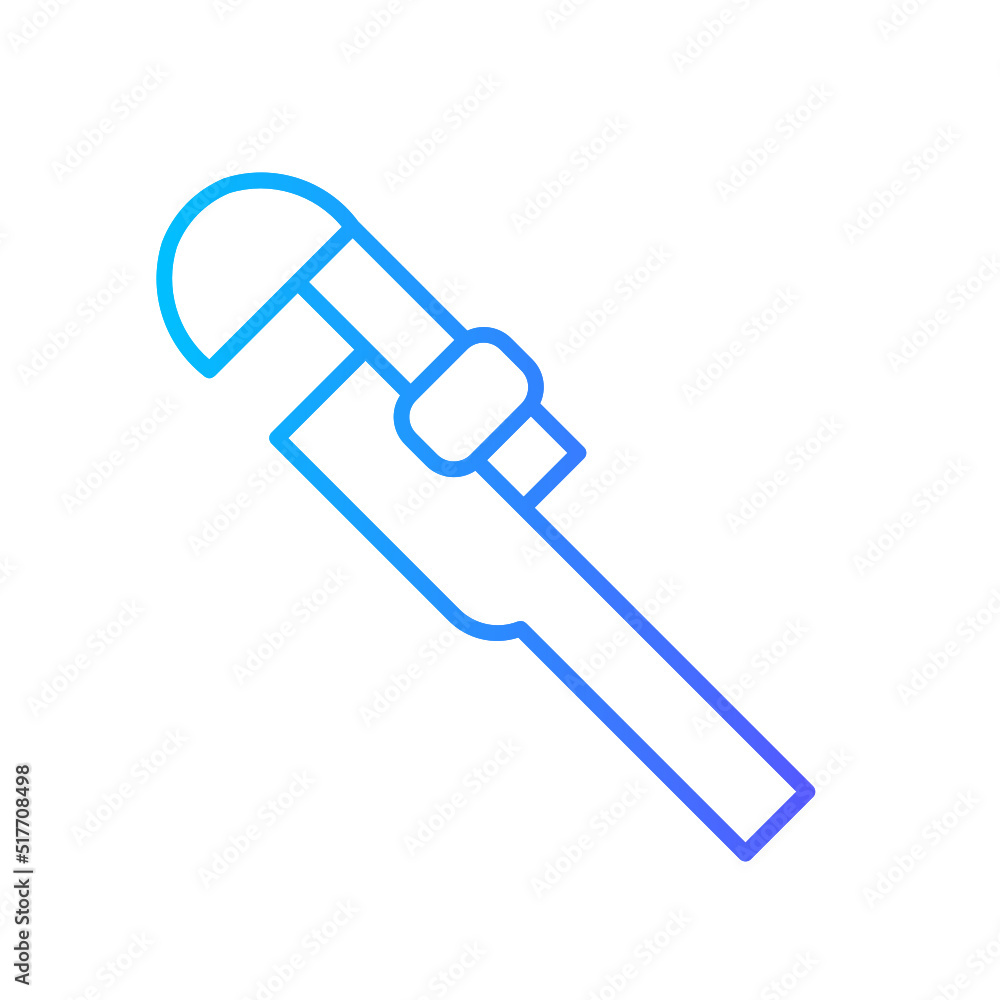 pipe wrench gradient icon pipe wrench gradient icon