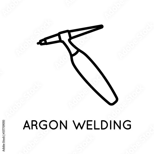 Argon Welding Icon. Welding Argon Holder. Vector sign in simple style isolated on white background. Original size 64x64 pixels.