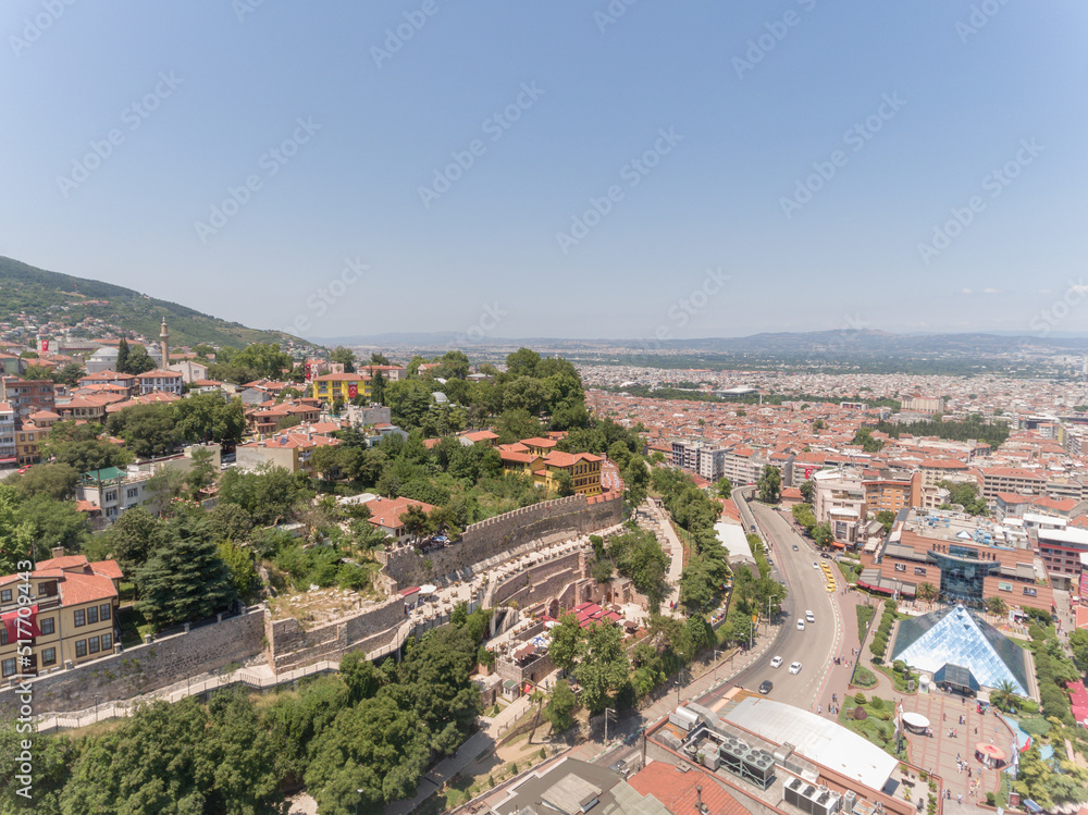 Aerial view of the city, Bursa, Turkey