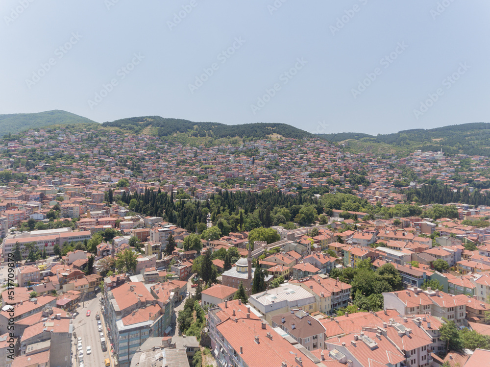 Aerial view of city of Bursa, Turkey