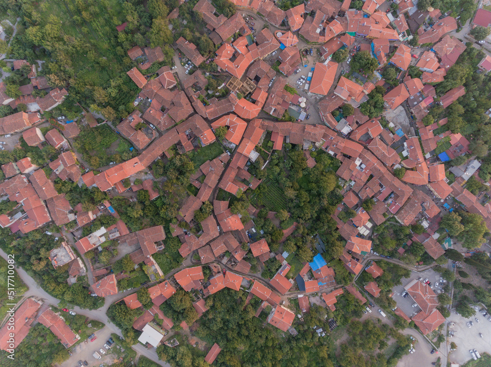 Aerial view of the small village in Turkey. Aerial view of the small village in Turkey.