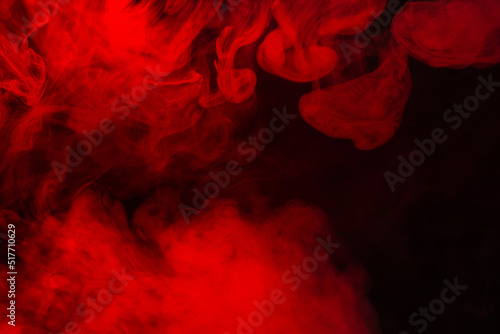 Red steam on a black background.