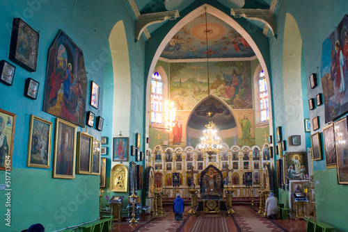 Interior of Church of the Transfiguration in Moshny Village, Cherkasy Oblast, Ukraine