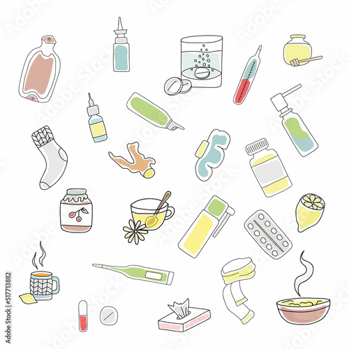set of cold treatment