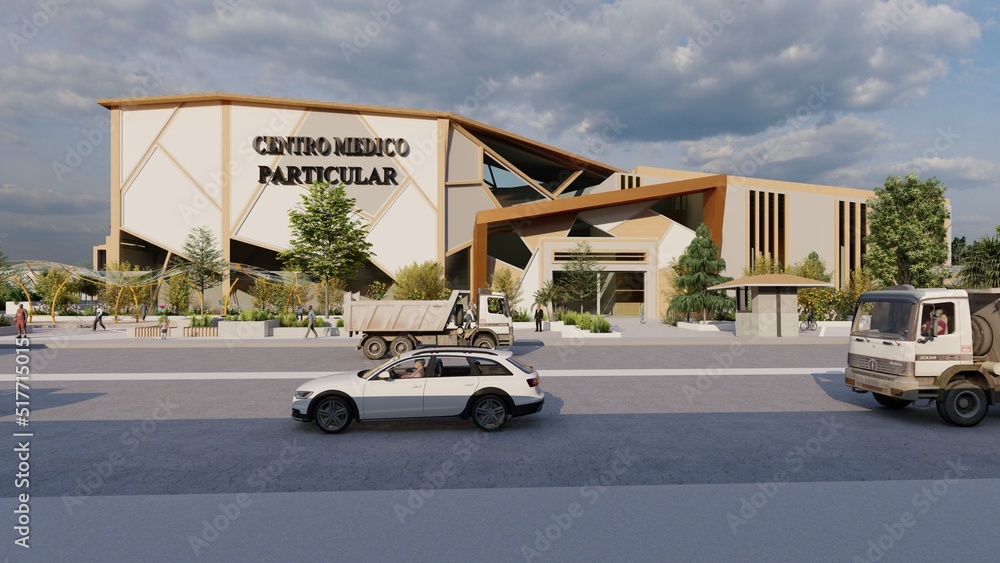 Architecture plan view of medical center