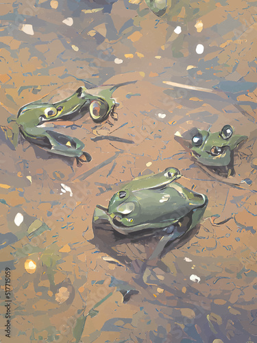 frog in the pond