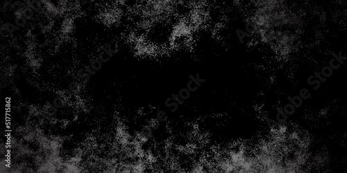 Abstract background with cement concrete dark background with copy space for your text . Realistic explosion dust and white natural effect pattern on black. Grunge texture and texture effect isolated