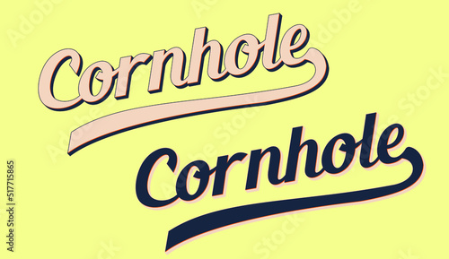 Cornhole retro font.Cornhole vintage font.
