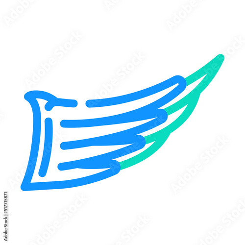 abstract wing color icon vector. abstract wing sign. isolated symbol illustration