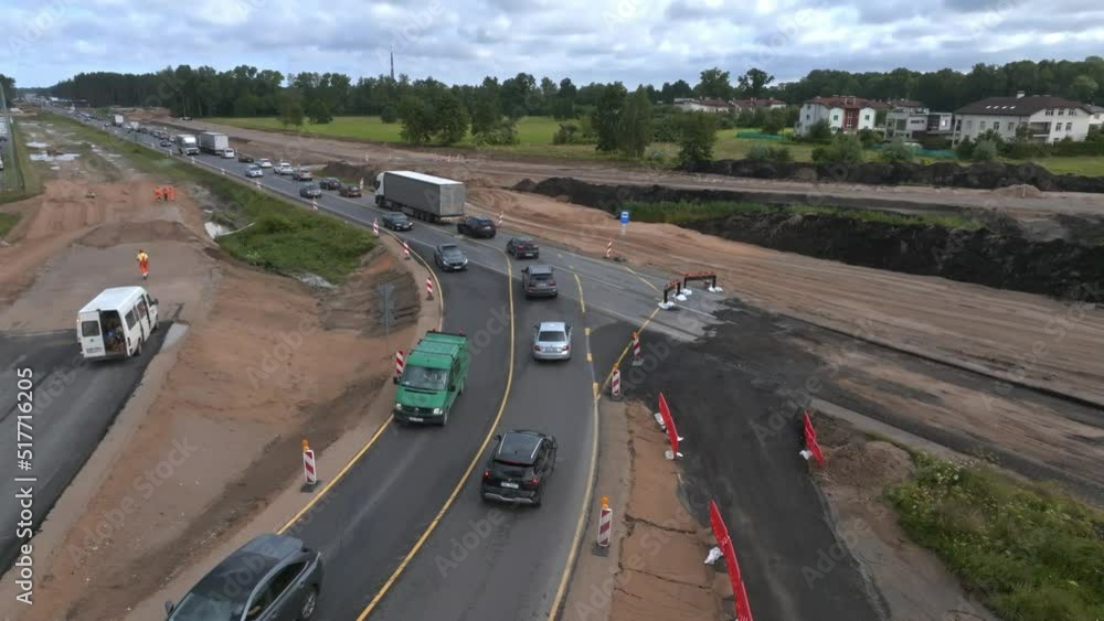 Road construction Kekava Bypass. New section of the road A7 Rig, Bauska and a part of the international road E67 Via Baltica Road construction Kekava Bypass. New section of the road A7 Rig, Bauska and a part of the international road E67 Via Baltica