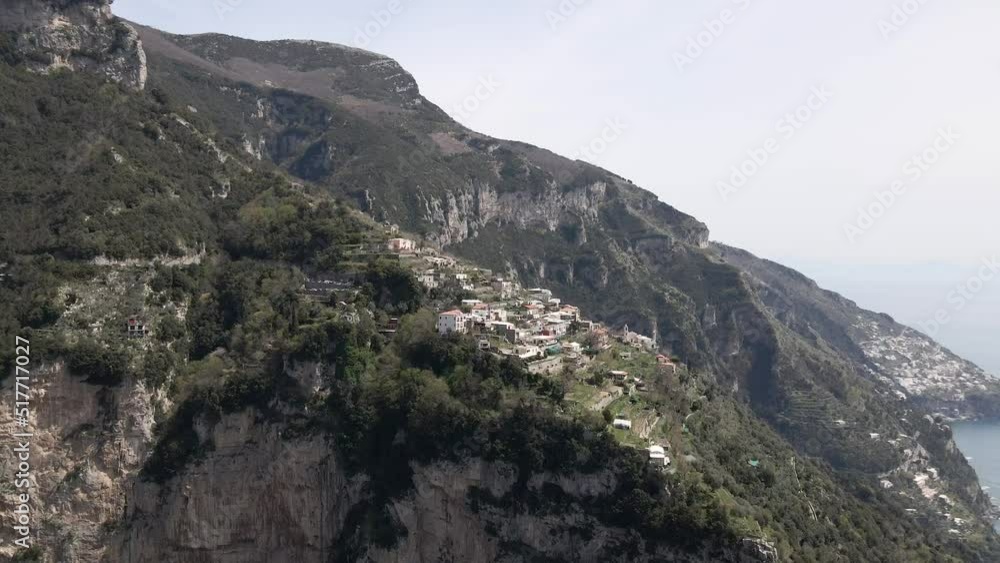 Positano Italy in summer with mountains in the background Positano Italy in summer with mountains in the background