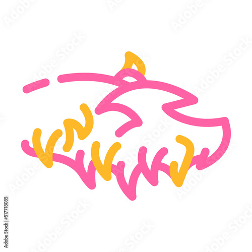 fire wing color icon vector. fire wing sign. isolated symbol illustration