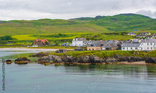 Buchten und sanften, grünen Hügeln, Landschafft schottische Hebriden-Insel Islay 
