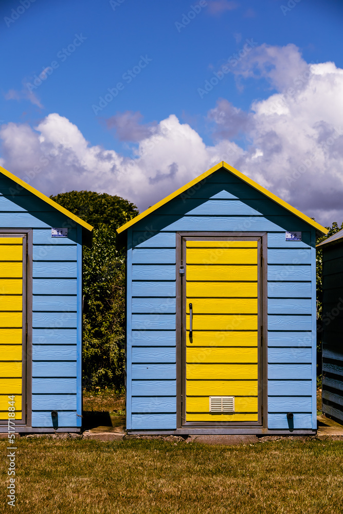 Shades of blue. A day in the british south coast, in Felpham, near brighton.