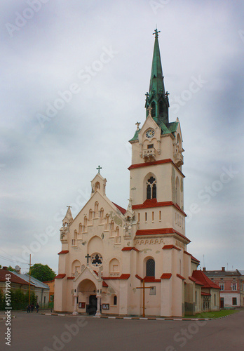 Catholic neo-gothic church of the Hodegetria of the Mother of God in Stryi, Lviv region, Ukraine 
