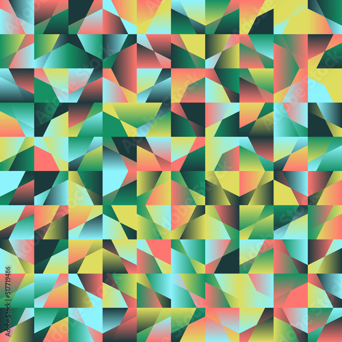 Bizarre Gradient Vector Seamless Pattern Graphics With Abstract Geometric Shapes And Geometry Forms