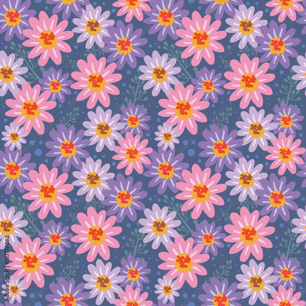 Trendy Floral pattern in the many kind of flowers. Tropical botanical Motifs scattered random. Seamless vector texture. Printing with in hand drawn style on dark background. Trendy Floral pattern in the many kind of flowers. Tropical botanical Motifs scattered random. Seamless vector texture. Printing with in hand drawn style on dark background.