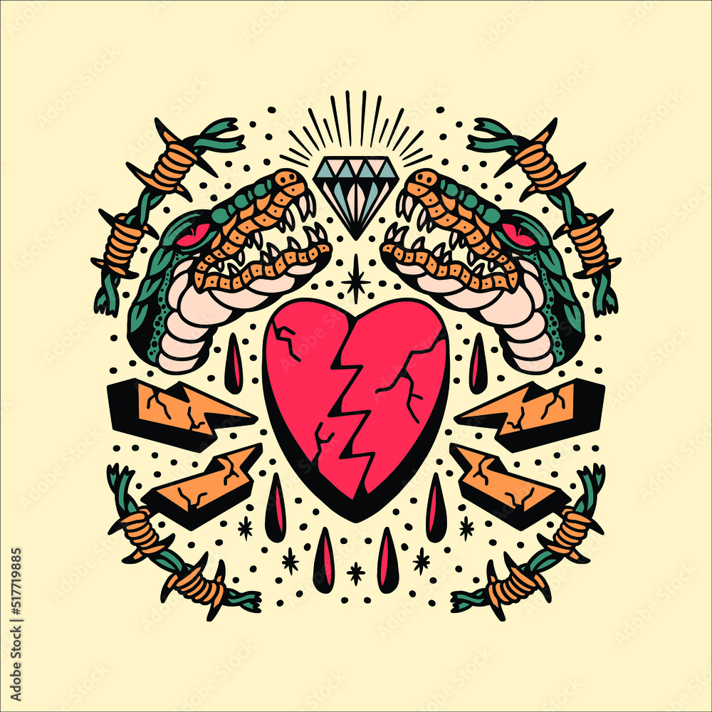 crocodile tattoo flash illustration vector design crocodile tattoo flash illustration vector design