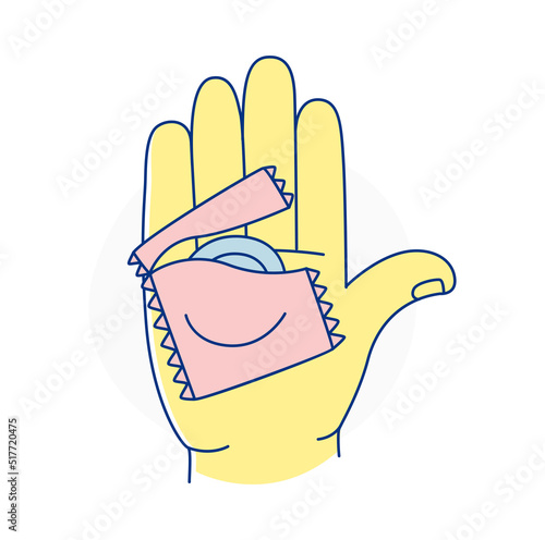 Sexual Health. Safe Sex education poster banner icon.