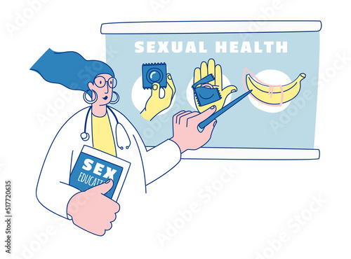 School Sexuality Education Program. Schools lesson on Safe Sex teens