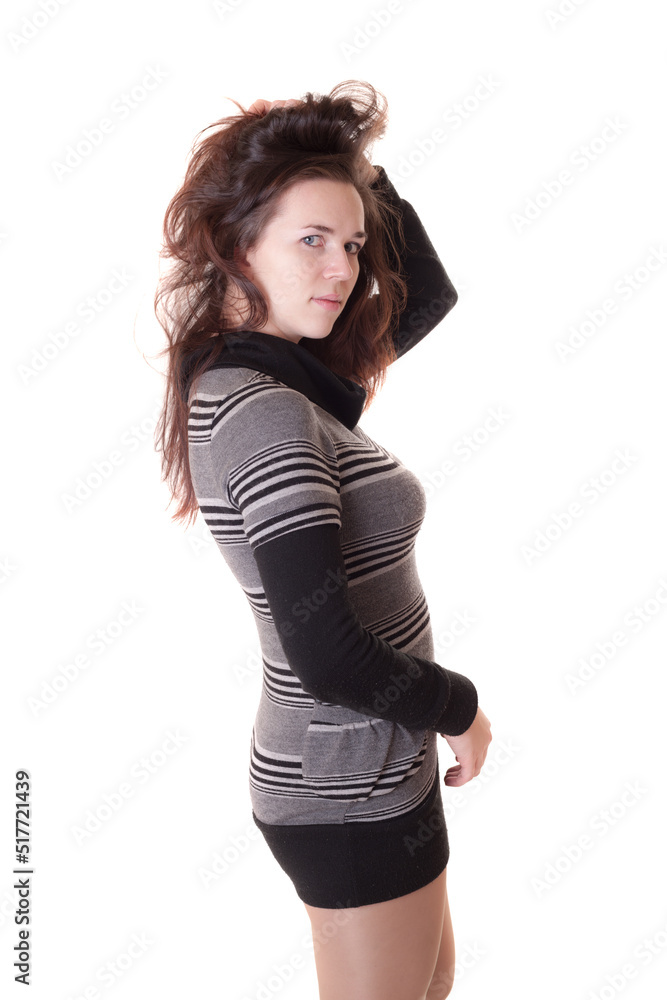 sensual woman on white background sensual woman on white background