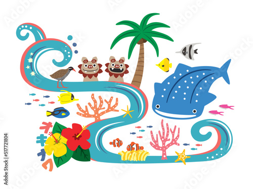 沖縄のかわいいイラスト