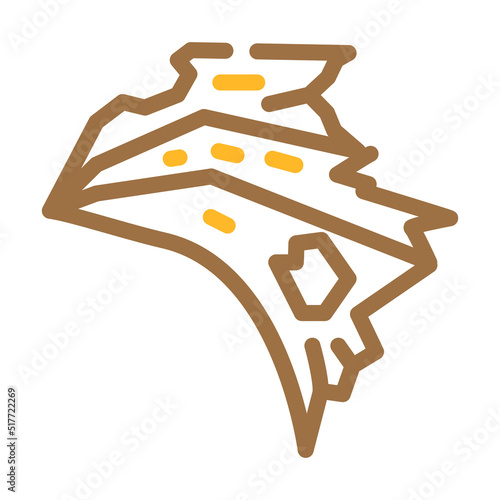 ragged wing color icon vector. ragged wing sign. isolated symbol illustration