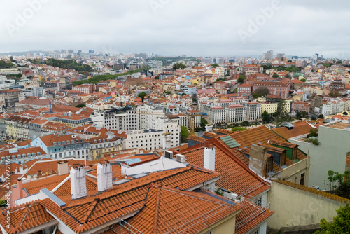 Lisboa, Portugal. April 9, 2022: Panoramic and urban landscape of neighborhoods in the city. 