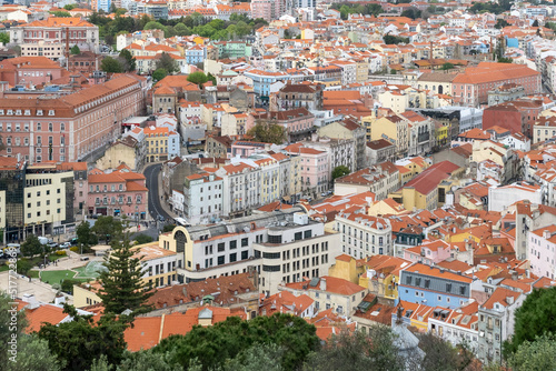 Lisboa, Portugal. April 9, 2022: Panoramic and urban landscape of neighborhoods in the city. 