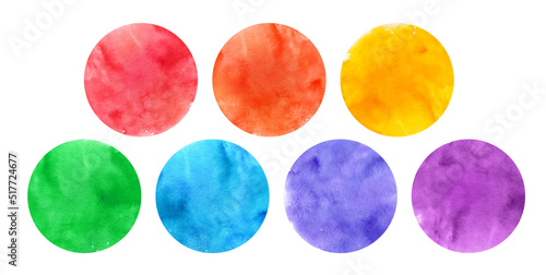 Illustration of colorful watercolor circles